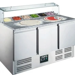 SARO Pizzatisch mit Glasaufsatz, Modell EPS 903 G