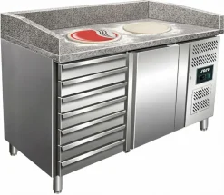 SARO Pizzatisch PZ1610TN, 1 Tür, 6 Schubladen , Breite 1515mm