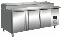 SARO Pizza-Zubereitungstisch SH3070, 1/3 GN, Breite 1795mm