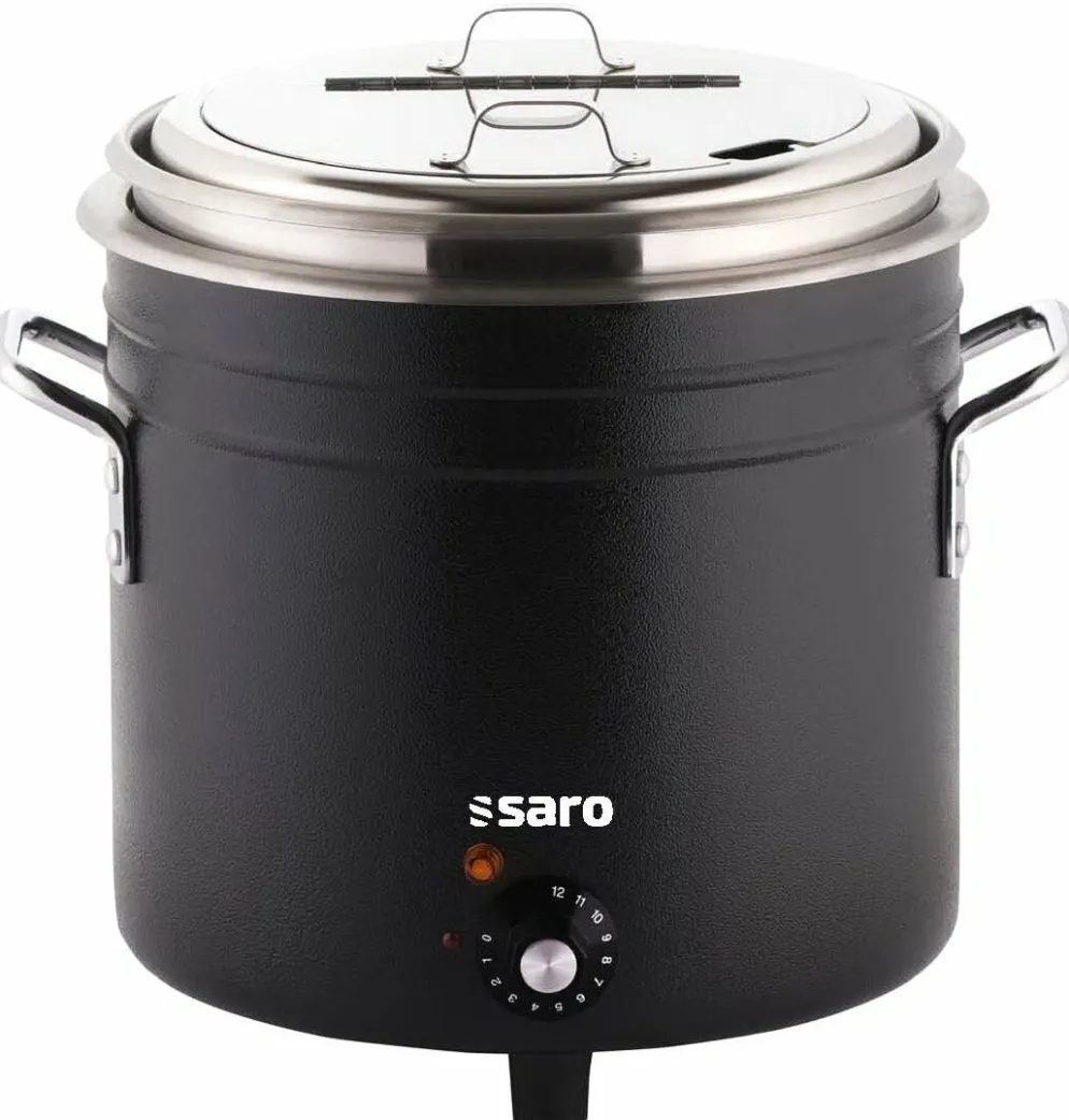 SARO Retro Suppenkessel schwarz, 1400 W