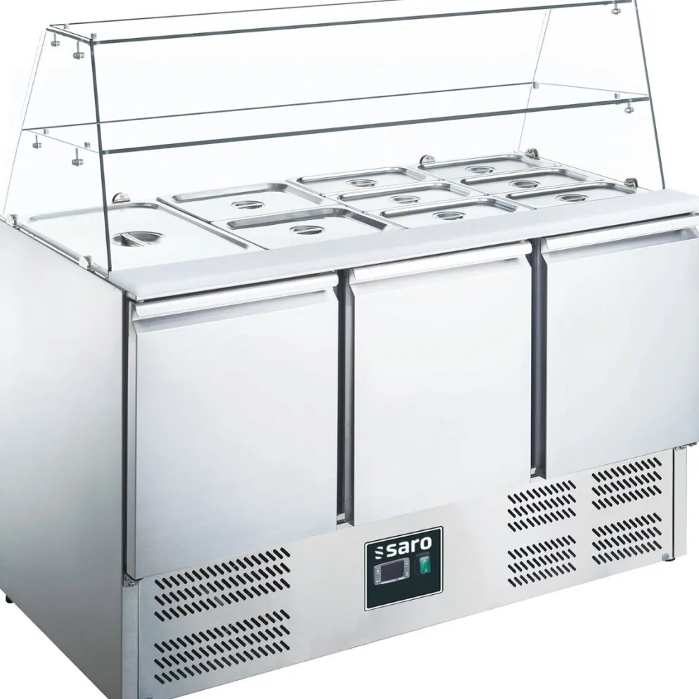 SARO Saladette ES 903 G mit Glasaufsatz für 4x 1/1 GN