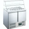 SARO Saladette ES900G mit Glasaufsatz, Breite 903mm, 2 Türen