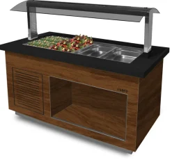 SARO Salatbar Premium SB-K170 braun/schwarz für 4x 1/1 GN