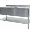 SARO Spültisch 2 Becken, links - B 1600 x T 700 mm