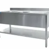 SARO Spültisch 2 Becken, links - B 1800 x T 700 mm