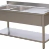 SARO Spültisch 2 Becken, links - B 2000 x T 700 mm