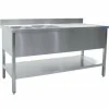 SARO Spültisch 2 Becken, links - B 1600 x T 600 mm