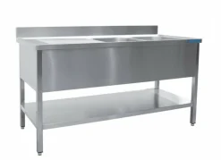 SARO Spültisch 2 Becken rechts Breite 2000mm x T 700mm