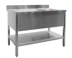 SARO Spültisch 1 Becken rechts, B 1000 x T 700 mm