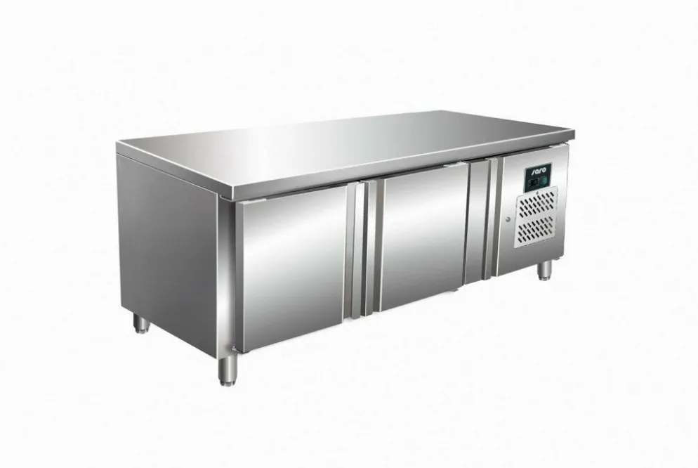 SARO Unterbaukühltisch UGN 2100, 2 Türen GN 1/1, 1360x700x650mm