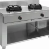 SARO Wok-Gasherd CC/02, 2 Brenner und offenem Unterbau