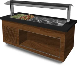 SARO 5x 1/1 GN Premium Salatbar SB-K200 braun/schwarz
