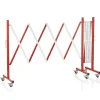 Scherensperre mit 6 Rollen, bis 4 m, rot/weiß, Aluminium