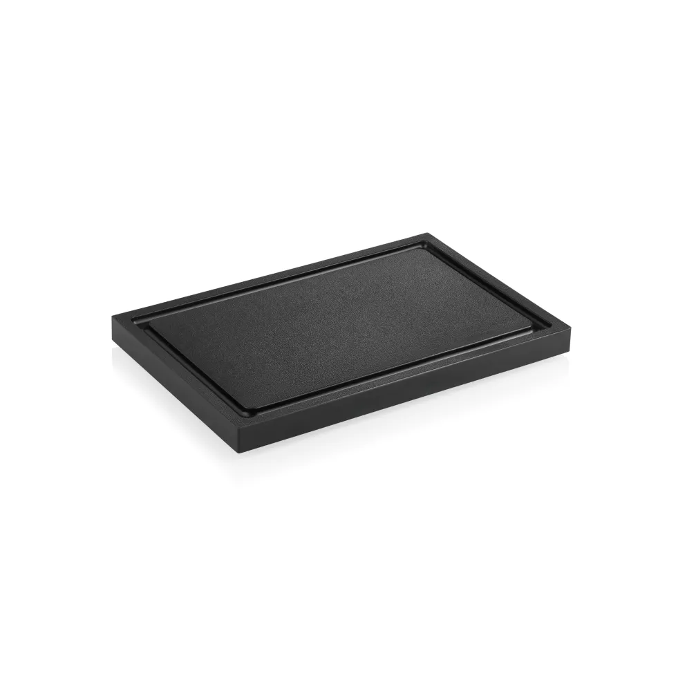 Schneidbrett NOCTURN, mit Saftrille, 30 x 20 x 2 cm, schwarz, Polypropylen