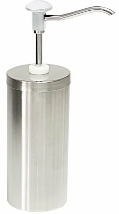 SCHNEIDER Dosierspender rund Edelstahl-2,25L (weiss), 2,25 Liter - 107x107x358