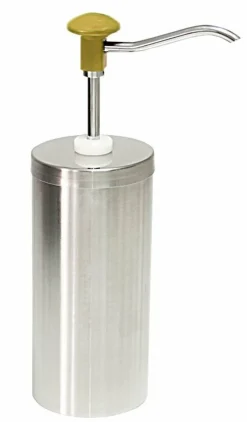 SCHNEIDER Dosierspender rund Edelstahl-2,25 L (gelb), 2,25Liter 107x107x358