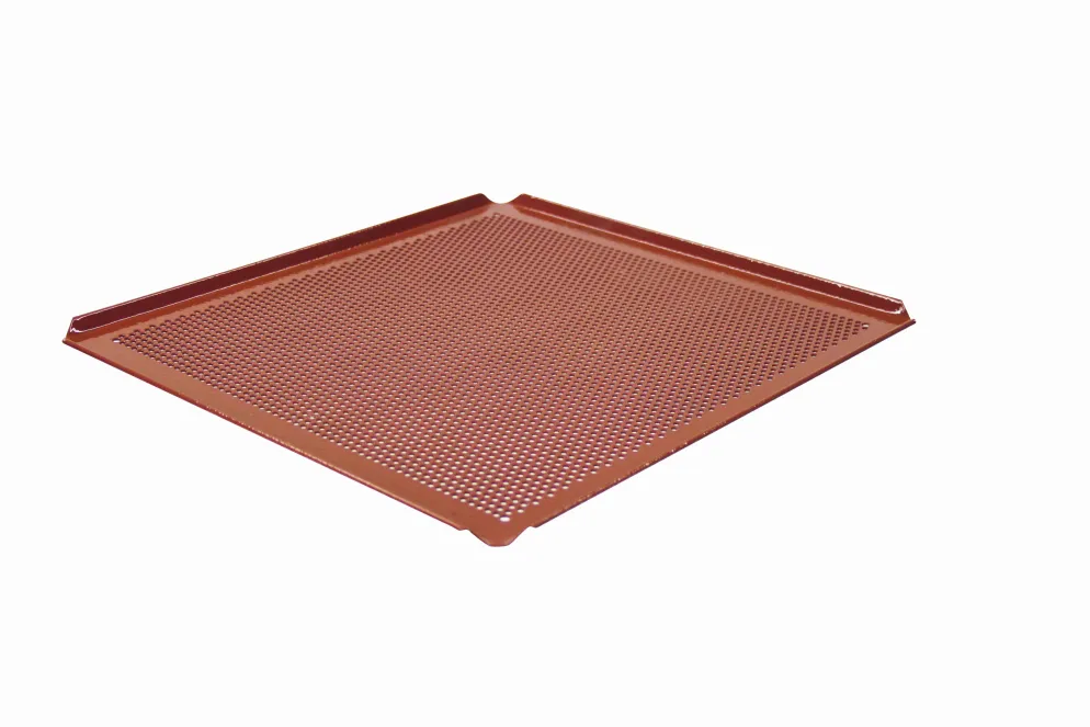 SCHNEIDER Lochblech GN 2/3, Aluminium mit roter Silikonbeschichtung
