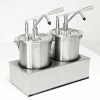 SCHNEIDER Saucenspender / Dosierspender 2x5 Liter Edelstahl mit Hebel