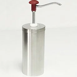 SCHNEIDER Saucenspender / Ketchup Mayo Spender 2,25 Liter Edelstahl mit Druckknopf