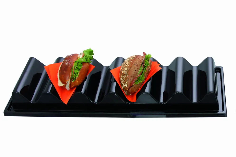 SCHNEIDER Snack-Verkaufsständer, 600 x 195 x 70 mm, Kunststoff schwarz
