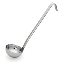 Schöpfkelle KITCHEN TOOL 2085, kurzer Hakenstiel, Ø 10 cm, 25 cm, Chromnickelstahl