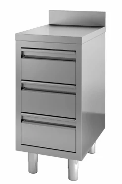 Schubladenschrank Arbeitstisch 3 Schubladen, Aufkantung 600x700x850mm