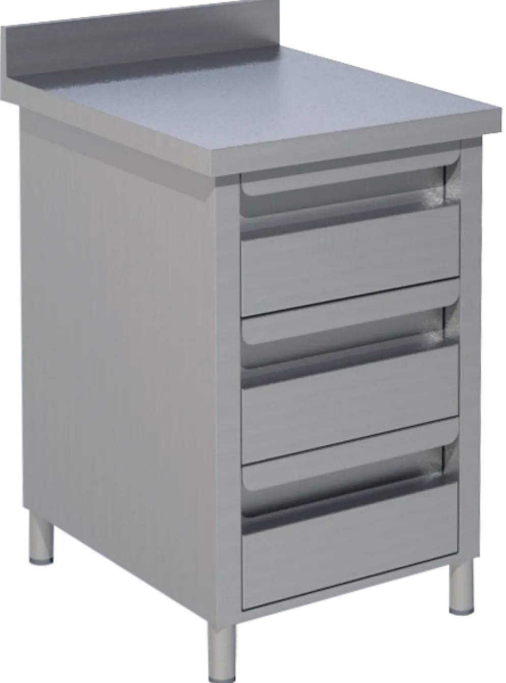 Schubladenschrank 2 Schubladen BxT 50x60cm Aufkantung