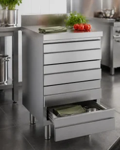 Schubladenschrank 4 Schubladen BxT 50x70cm mit Aufkantung