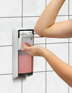 Seifenspender 1 Liter für Wandmontage aus Aluminium