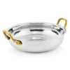 Servierpfanne, 0,9 Liter, Ø 18 cm, Messing, Chromnickelstahl