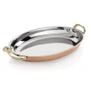 Servierpfanne STEEL & STYLE AMBER, 25 x 18 x 3,5 cm, 1 Liter, Kupfer, Messing, Chromnickelstahl