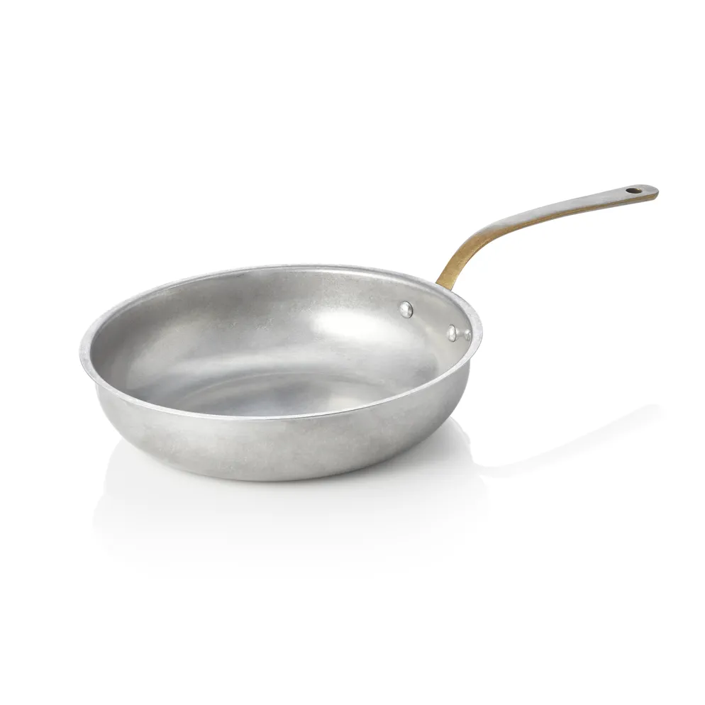 Servierpfanne STEEL & STYLE VINTAGE, mit Messinggriff, Ø 18 cm, 690 ml, Chromnickelstahl