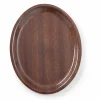 Serviertablett oval 230x160mm Holzoptik Antirutsch