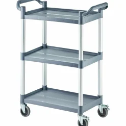 Servierwagen aus Kunststoff, mit drei Borden, 860x425x910mm