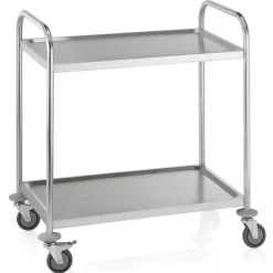 Servierwagen mit 2 Borden, 85 x 53 x 95 cm, Edelstahl