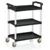 Servierwagen mit 3 Borden, 82 x 41 x 95 cm, Polypropylen/Aluminium