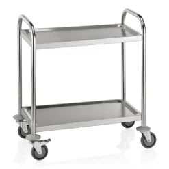 Servierwagen mit 2 Borden, 70,5 x 41 x 84 cm, Edelstahl