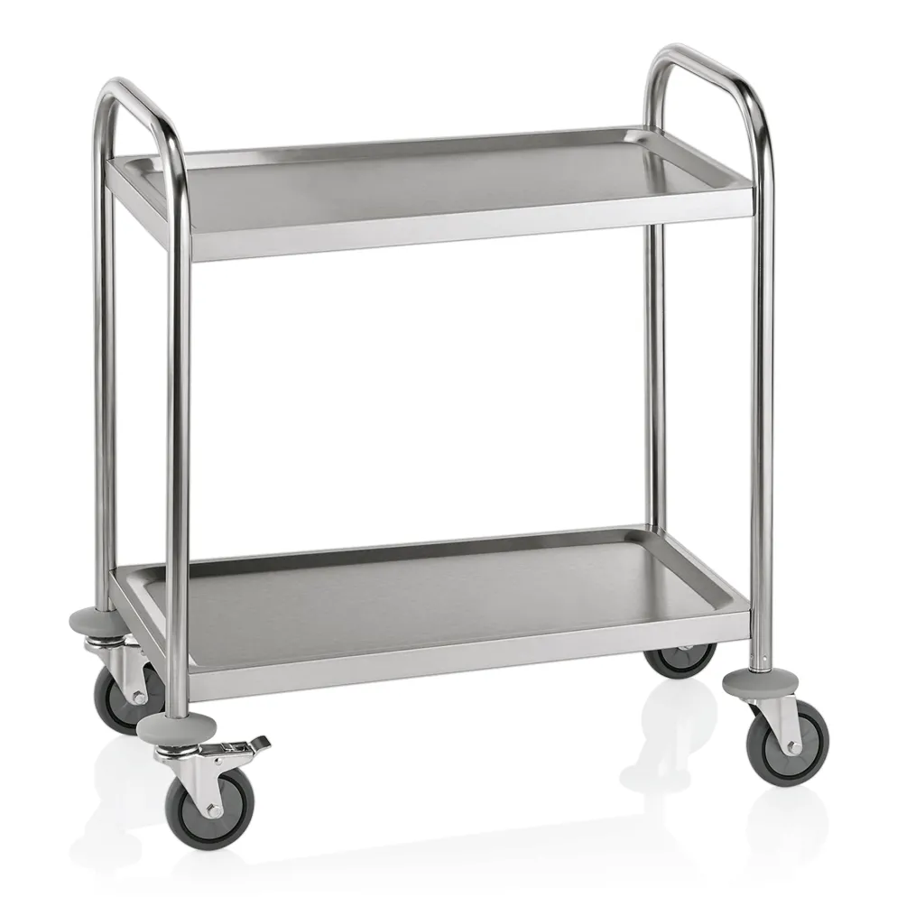 Servierwagen mit 2 Borden, 70,5 x 41 x 84 cm, Edelstahl