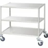 Servierwagen mit drei Borden à 800x500 mm, ohne Griff