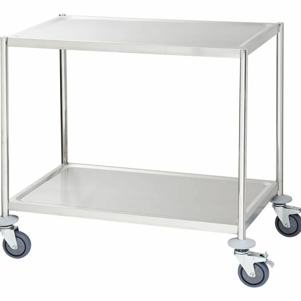 Servierwagen mit zwei Borden à 800x500 mm, ohne Griff
