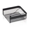 Serviettenhalter, 19 x 19 x 6,5 cm, schwarz, Metall