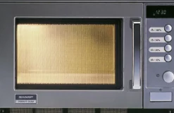 SHARP Profi-Mikrowelle R-25 AM 2100W, Drehknopfbedienung