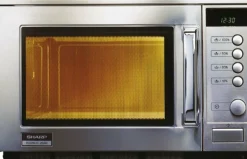 SHARP Profi-Mikrowelle R-22 AM 1500W, Drehknopfbedienung