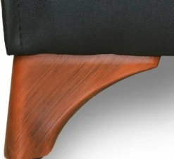 Sitzbank DIVA schwarz mit gelbem Rücken, Länge 120cm