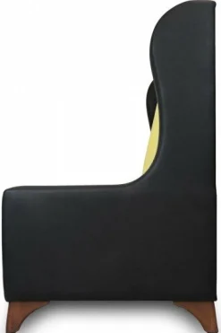 Sitzbank DIVA schwarz mit gelbem Rücken, Länge 120cm