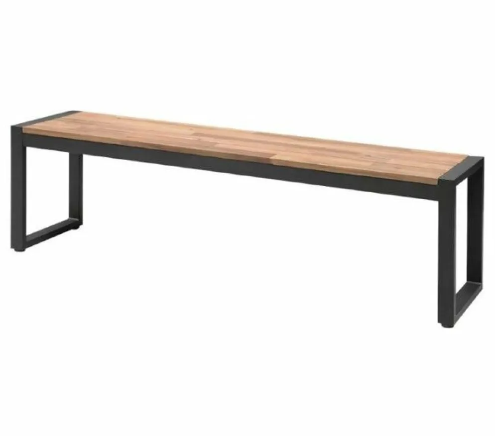 Sitzbank Holli Stahl- und Akazienholz, 160x38x45cm