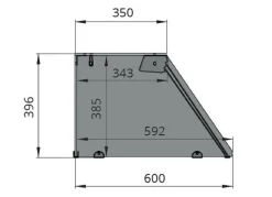 Skyrainbow Bain-Marie Theke für 2x GN1/1 mit Glasaufsatz, Breite 880mm