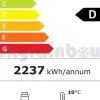 Skyrainbow Getränkekühlschrank 305 Liter mit Display, Glastür