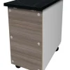 Skyrainbow Kassentisch aus Edelstahl, Granit schwarz, 800x820mm
