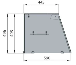 Skyrainbow Kühltheke für 6x GN1/1 mit Glasaufsatz, Glasablage, Breite 2230mm